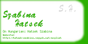 szabina hatsek business card